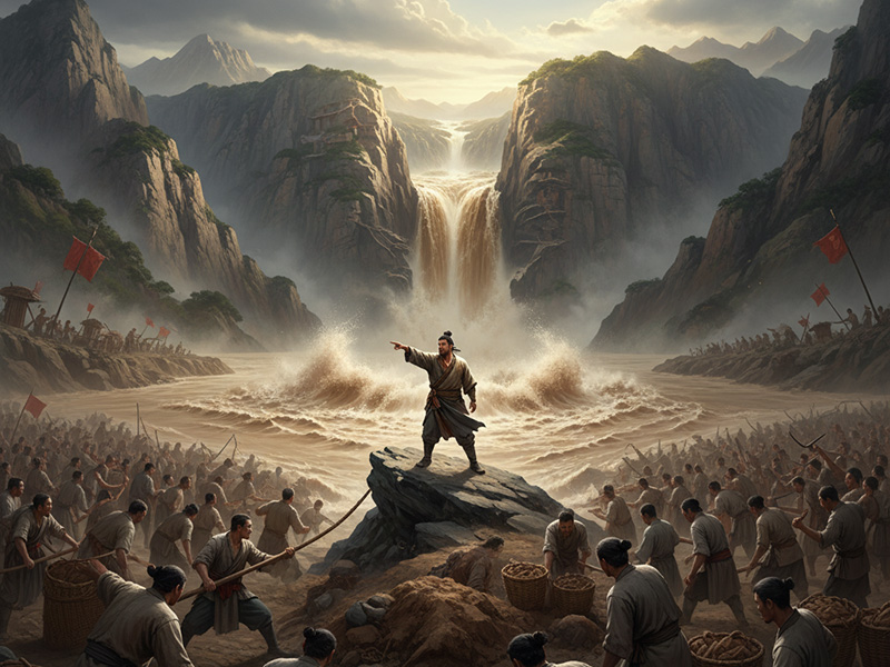 大禹治水概念图